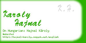 karoly hajnal business card